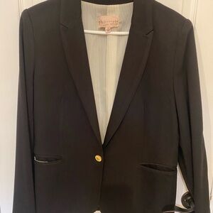 Philosophy Black Sport Coat with Notched Lapels